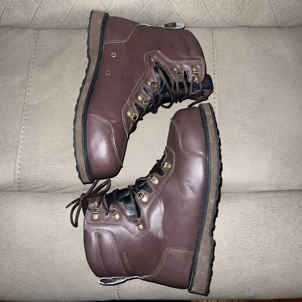 LL Bean Men Brown Leather Boot Size 11 Med Item ID 281171 Hiking Fishing - Picture 9 of 9